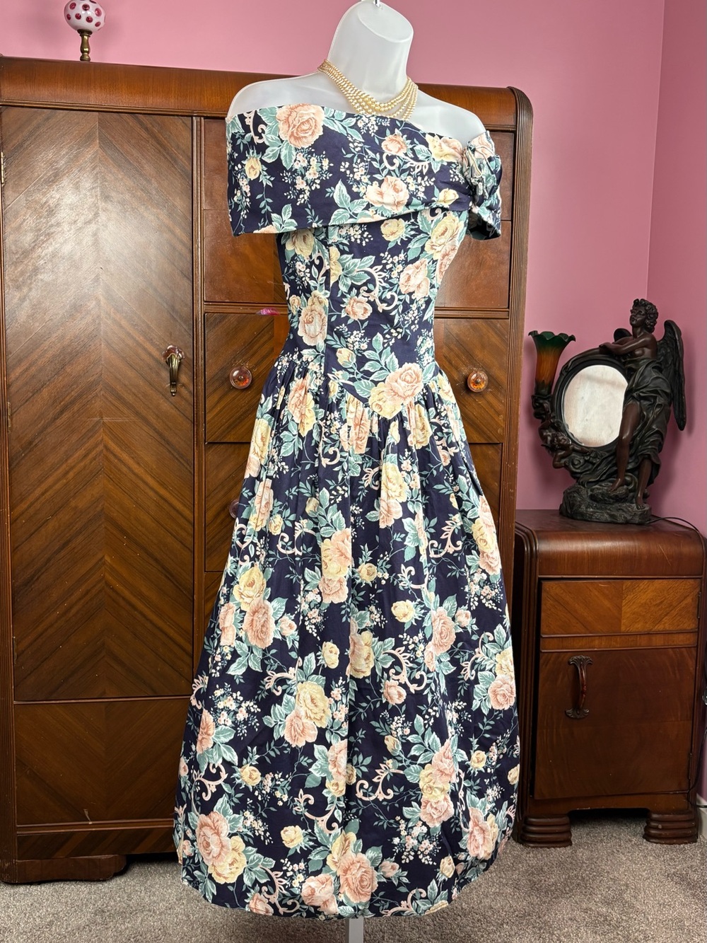 Vintage 80’s Romantic Jessica McClintock GUNNESAX Dress (Fits Modern US M) - Picture 5 of 11